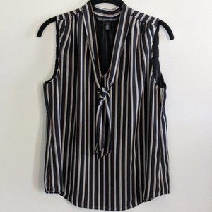 White House Black Market Sleeveless Top Striped 6